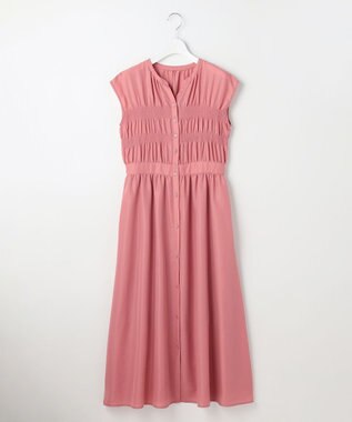ANY SIS フロントボタンシャーリング ワンピース ピンク
