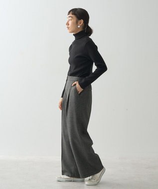 AMERICAN HOLIC ツイードワイドパンツ Black