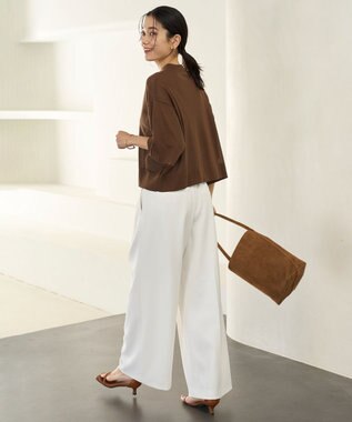 UNFILO 【11サイズ展開】 BEAUTY MOVE タックワイドパンツ [NEW]オフ