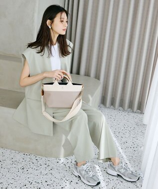 TOPKAPI 【Breath TOPKAPI】RIPPLE リプル ファスナー付 ショルダーバッグ S ペールベージュ