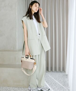 TOPKAPI 【Breath TOPKAPI】RIPPLE リプル ファスナー付 ショルダーバッグ S ペールベージュ