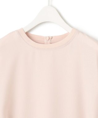 ICB 【接触冷感・UVケア・速乾・洗える】FluidBackSatin Tブラウス ピンクベージュ系［WEB限定］