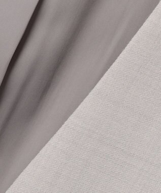 自由区 【セットアップ対応・洗える】ウールブレンドセットアップノーカラー ジャケット ライトグレー系