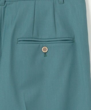 自由区 S 【洗える】TWラチネストレッチワイドクロップド パンツ ボトルグリーン