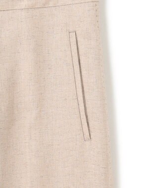 BEIGE， 【洗える】CAROLE / リネンライクフルレングスワイドパンツ Sand