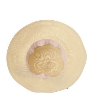 Maison de FLEUR サテンビッグリボンハット Pink Beige