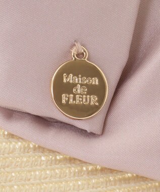 Maison de FLEUR サテンビッグリボンハット Pink Beige