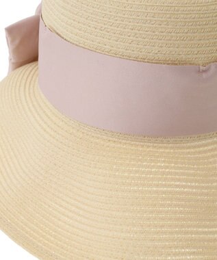 Maison de FLEUR サテンビッグリボンハット Pink Beige