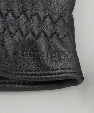 GOTAIRIKU 【スマホ対応】DRAGO/ドラゴ ウールシープレザーコンビ グローブ＿柄 グレー千鳥柄