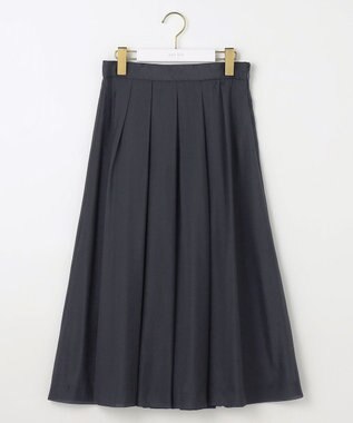 ANY SIS L 【洗える】シャイニータック スカート ネイビー