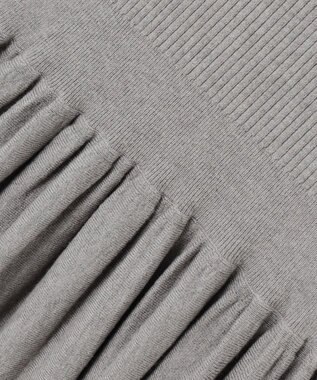 #Newans 【カシミヤ混】フィット＆フレアニットワンピース グレー