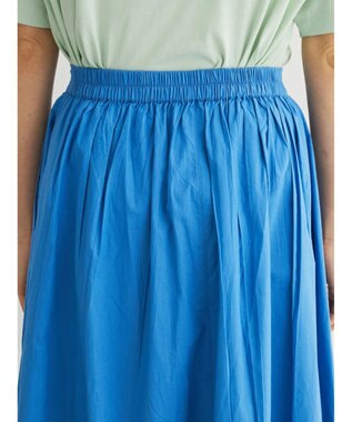 Green Parks インド綿 ボリュームポプリンスカート Blue