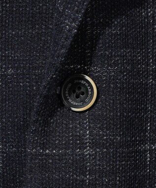 JOSEPH ABBOUD 【イタリア素材/軽量/ストレッチ】サマーツィードジャージーチェック プリント ジャケット ネイビー系4