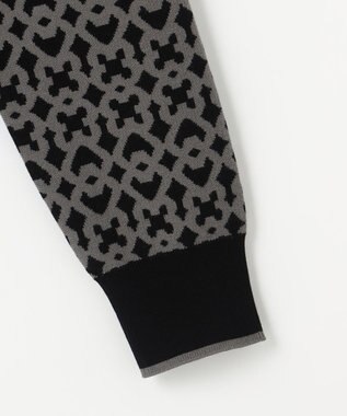 23区GOLF 【MEN】モノグラムジャガードニット ブラック系5