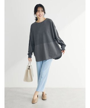 Green Parks ピグメントドッキングスリットデザインチュニック Gray