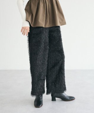 CRAFT STANDARD BOUTIQUE シャギーワイドパンツ Black