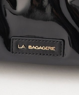 LA BAGAGERIE ソフトエナメル2WAYハンドバッグ Sサイズ ブラック