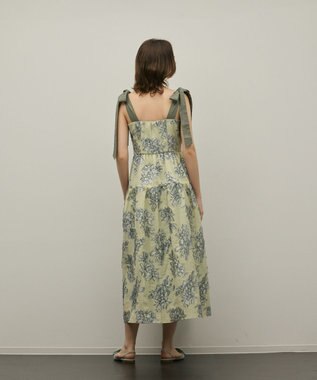 GRACE CONTINENTAL シアージャガードティアードワンピース イエロー