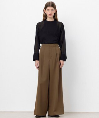 NAVE 【ReNAVE・洗える/UVカット】スパンポリエステル パンツ カーキ系