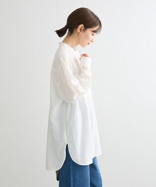 Green Parks ・ＥＬＥＮＣＡＲＥ　ＤＵＥ　イロイロ釦シャツチュニック Off White