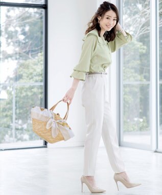 Tiaclasse 【洗える】フレアカラーブラウス ミント