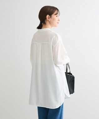 Green Parks ・ＥＬＥＮＣＡＲＥ　ＤＵＥ　イロイロ釦シャツチュニック Off White