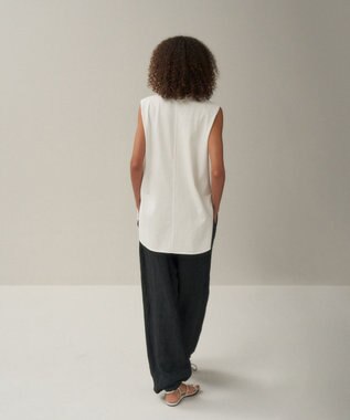 ATON 12/- AIR SPINNING | ラウンドヘムタンクトップ WHITE