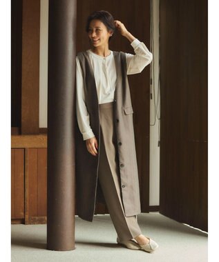 Green Parks きれいシルエットパンツ Khaki