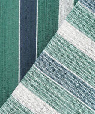 UNFILO MENS シアーメッシュプリント オープンカラーシャツ【ギフトにもおすすめ】 グリーンストライプ