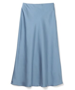 UNFILO 【新色・新サイズ登場！】サテン ナロースカート スモーキーブルー