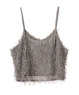 Green Parks テープヤーンキャミビスチェ Gray