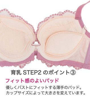 BRADELIS New York 【BRADELIS New York】ベルステップ２ブラ23S2 高さを出してシャープなバストをつくる ピンク