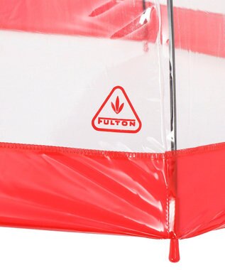 MOONBAT 【雑誌掲載／non・no】フルトン (FULTON) Birdcage ワンポイントロゴ 長傘 透明傘 レッド