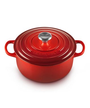 YAMATO テーブル＆キッチン 【ル・クルーゼ】シグニチャー ココット・ロンド 20cm  チェリーレッド レッド