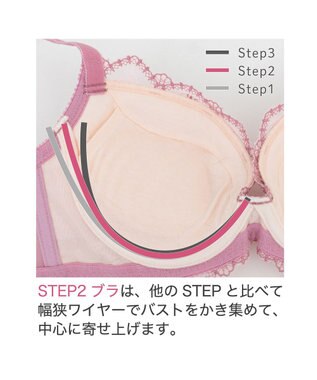 BRADELIS New York 【BRADELIS New York】ベルステップ２ブラ23S2 高さを出してシャープなバストをつくる ピンク