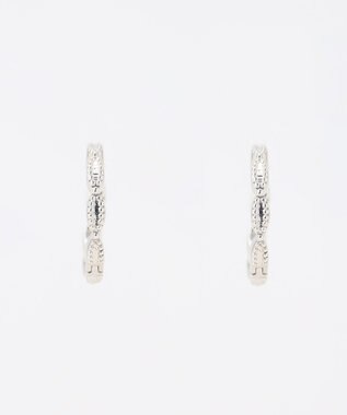 TOCCA 【WEB限定】DAISY PETAL HOOP PIERCED EARRINGS K10ホワイトゴールド 淡水パール 2WAYピアス ホワイトゴールド系