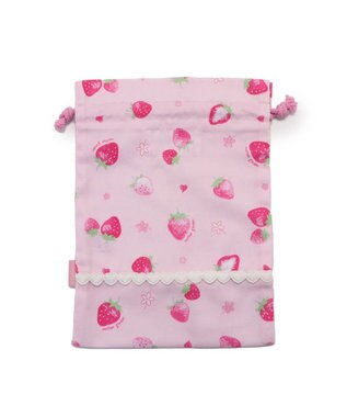 Mother garden マザーガーデン 野いちご 巾着 《スケッチ柄》 Sサイズ 20cm×27cm スケッチ柄
