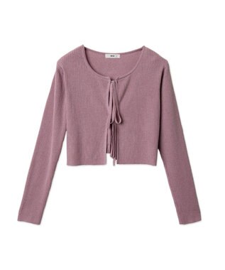 WEGO リボンリブカーディガン ピンク