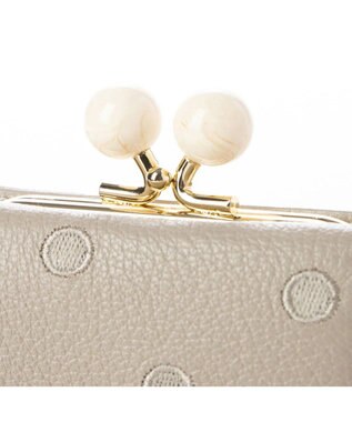 UNBILLION perche アクリル玉三つ折りミニサイフ グレードット