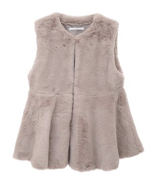 Green Parks ・ＥＬＥＮＣＡＲＥ　ＤＵＥペプラムフェイクファーベス Mocha