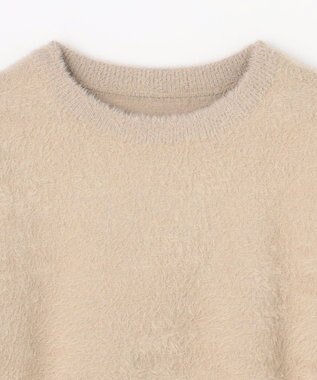 ANY L ショートシャギープルオーバーニット ベージュ
