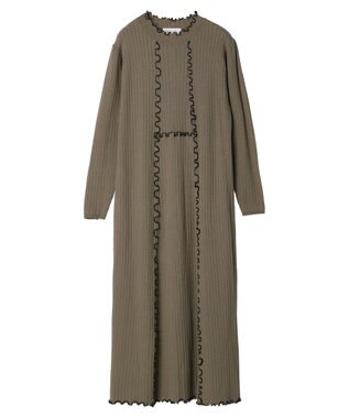 Green Parks ■ＥＳＣＡＲ　メローキリカエニットワンピース Gray