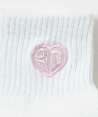 WEGO デザインロゴ刺繍アンクル底パイルソックス 柄5