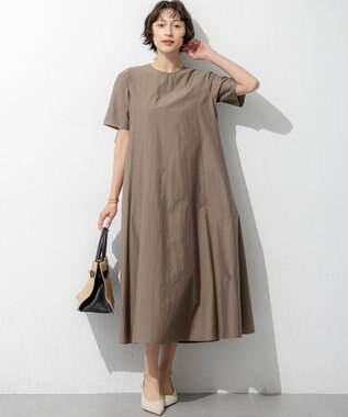 23区 S 【先行予約】MANTECOブライトワッシャー フレアワンピース モカ系