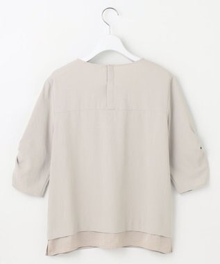 J.PRESS LADIES 【洗える・吸水速乾・接触冷感・セットアップ対応】Light ジョーゼット ブラウス ベージュ系