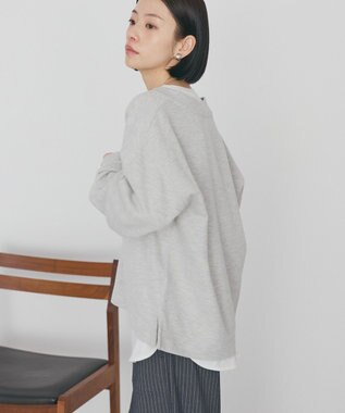 AMERICAN HOLIC Ｖネックスムース起毛プルオーバー Light Gray Mixture