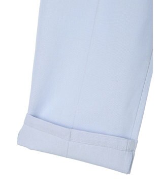 Green Parks 綿麻混バックルベルト付テーパードパンツ Grayish Blue