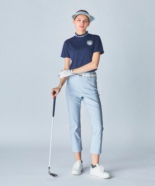 FILA GOLF／marie claire 【Marie claire sports】半袖モックネックシャツ ネイビー