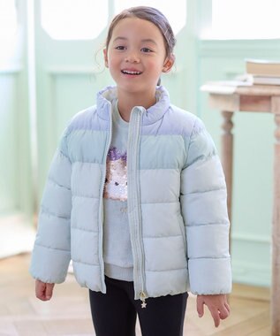 ANY KIDS 【洗濯機OK】中綿 ガーリー コート ミント系