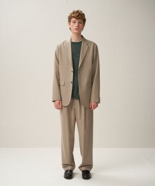 ATON MERINO COLLEGE FLANNEL | テーラードジャケット - UNISEX BEIGE